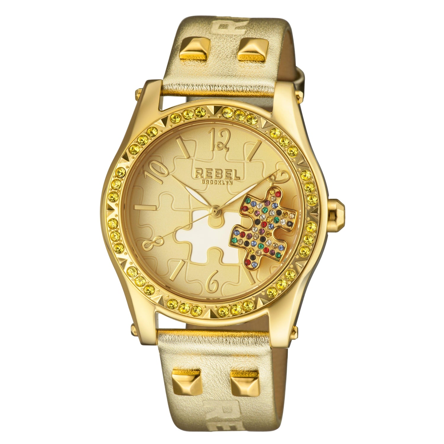 Gravesend Yellow Gold Dial Women's Watch-Rebel Brooklyn Watches - RB111-9101 - 