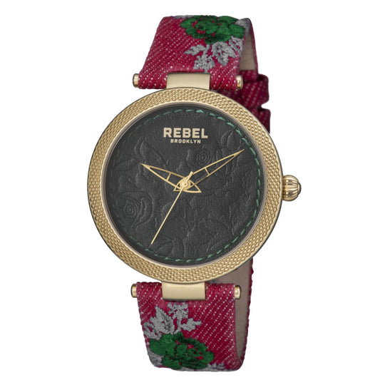 Carroll Gardens Green Dial Women's Watch-Rebel Brooklyn Watches - RB112-9061 - 